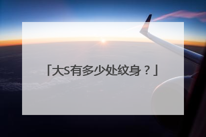 大S有多少处纹身？
