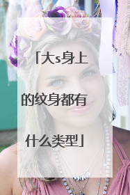 大s身上的纹身都有什么类型