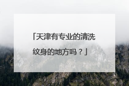 天津有专业的清洗纹身的地方吗？