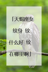 天蝎座女 纹身 纹什么好 纹在哪里啊