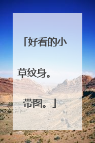 好看的小草纹身。 带图。