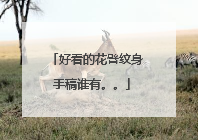 好看的花臂纹身手稿谁有。。