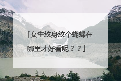 女生纹身纹个蝴蝶在哪里才好看呢？？