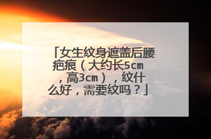 女生纹身遮盖后腰疤痕（大约长5cm，高3cm），纹什么好，需要纹吗？