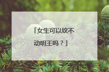 女生可以纹不动明王吗？