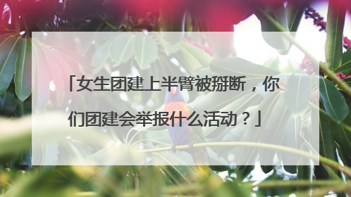 女生团建上半臂被掰断，你们团建会举报什么活动？