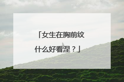 女生在胸前纹什么好看涅？