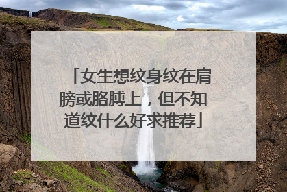 女生想纹身纹在肩膀或胳膊上，但不知道纹什么好求推荐