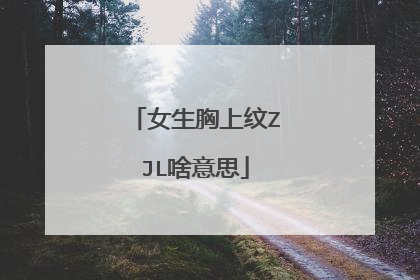 女生胸上纹ZJL啥意思