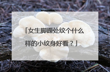 女生脚踝处纹个什么样的小纹身好看？