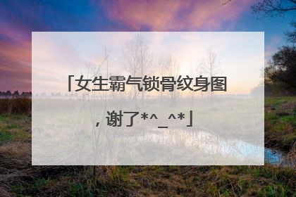 女生霸气锁骨纹身图,谢了*^_^*