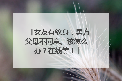 女友有纹身，男方父母不同意。该怎么办？在线等！