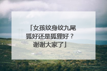 女孩纹身纹九尾狐好还是狐狸好？谢谢大家了