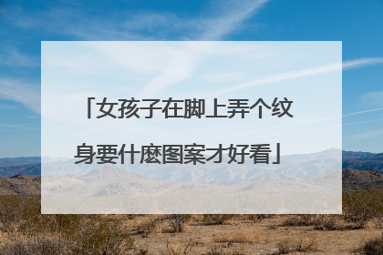 女孩子在脚上弄个纹身要什麽图案才好看