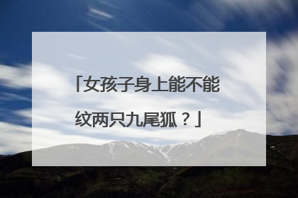 女孩子身上能不能纹两只九尾狐？