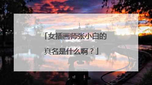 女插画师张小白的真名是什么啊？