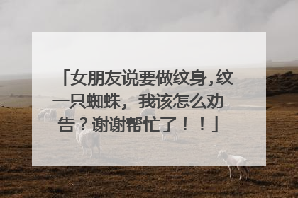 女朋友说要做纹身,纹一只蜘蛛, 我该怎么劝告？谢谢帮忙了！！