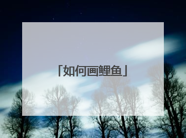 如何画鲤鱼