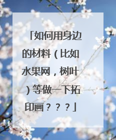 如何用身边的材料（比如水果网，树叶）等做一下拓印画？？？