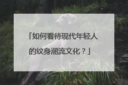 如何看待现代年轻人的纹身潮流文化？