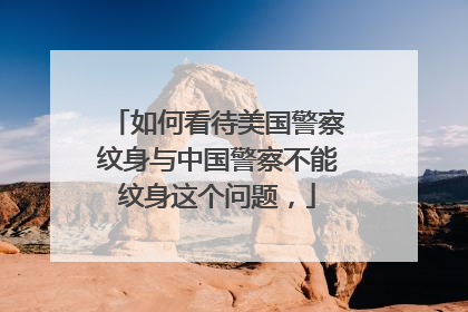 如何看待美国警察纹身与中国警察不能纹身这个问题，
