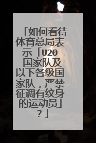 如何看待体育总局表示「U20 国家队及以下各级国家队,严禁征调有纹身的运动员」?