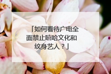 如何看待广电全面禁止嘻哈文化和纹身艺人？