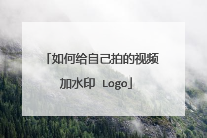 如何给自己拍的视频加水印 Logo