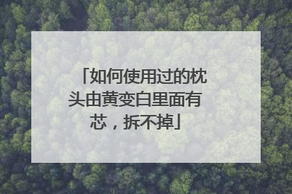 如何使用过的枕头由黄变白里面有芯，拆不掉