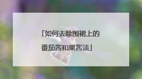 如何去除围裙上的番茄酱和果酱渍