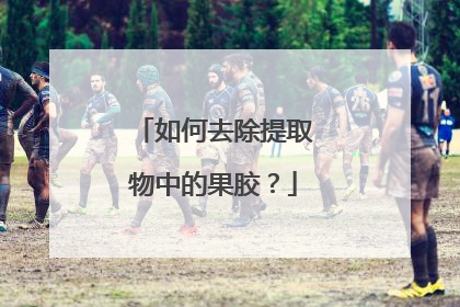 如何去除提取物中的果胶？