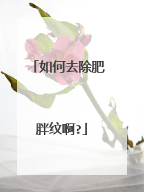 如何去除肥胖纹啊?