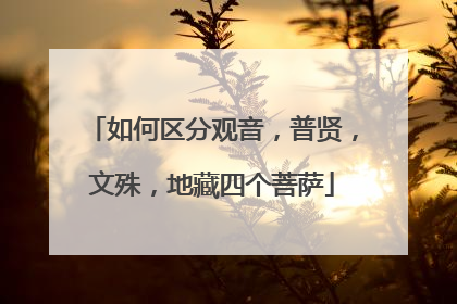 如何区分观音，普贤，文殊，地藏四个菩萨