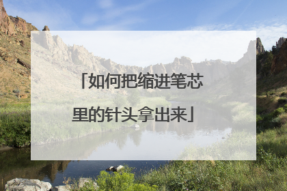 如何把缩进笔芯里的针头拿出来