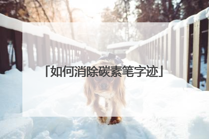 如何消除碳素笔字迹