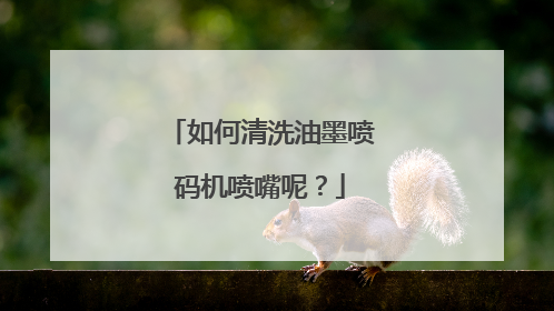 如何清洗油墨喷码机喷嘴呢？