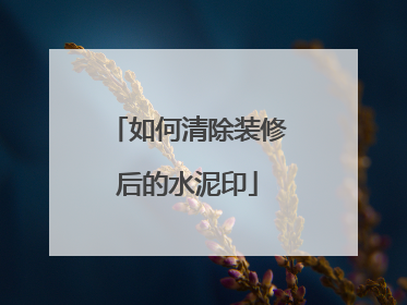 如何清除装修后的水泥印