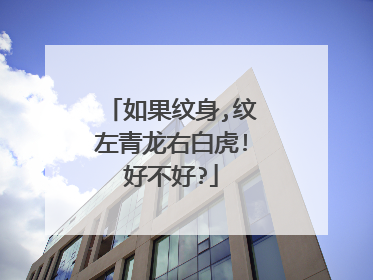 如果纹身,纹左青龙右白虎!好不好?