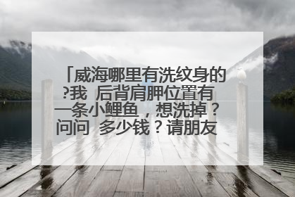威海哪里有洗纹身的?我 后背肩胛位置有一条小鲤鱼，想洗掉？问问 多少钱？请朋友们帮帮我！