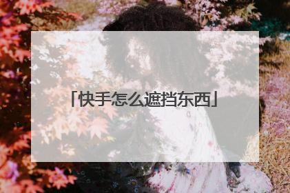 快手怎么遮挡东西