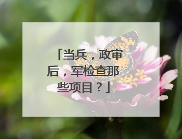 当兵，政审后，军检查那些项目？