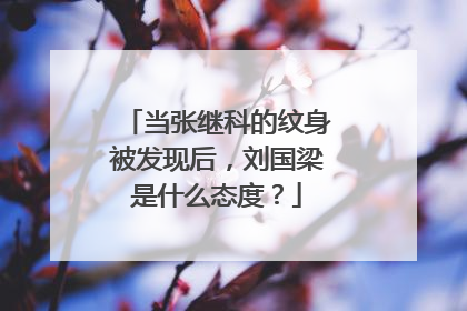 当张继科的纹身被发现后，刘国梁是什么态度？