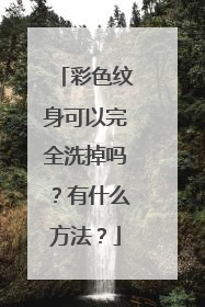 彩色纹身可以完全洗掉吗?有什么方法?