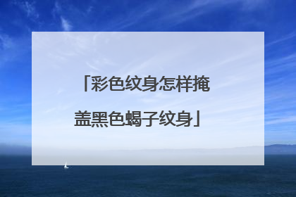 彩色纹身怎样掩盖黑色蝎子纹身