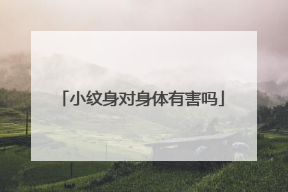 小纹身对身体有害吗