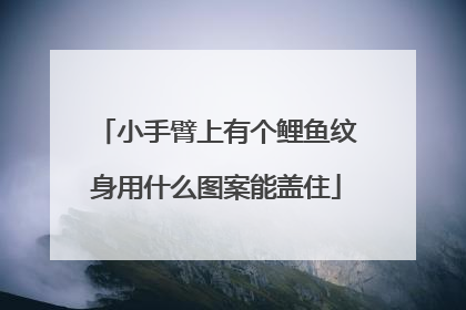 小手臂上有个鲤鱼纹身用什么图案能盖住