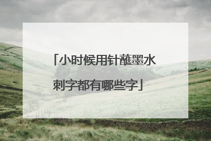 小时候用针蘸墨水刺字都有哪些字