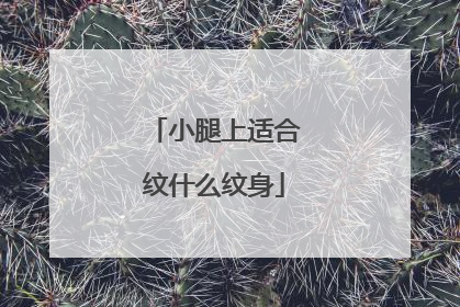 小腿上适合纹什么纹身