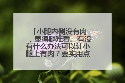 小腿内侧没有肉 ，显得腿难看。有没有什么办法可以让小腿上有肉？要实用点的方法 谢谢.