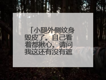 小腿外侧纹身毁皮了。自己看着都揪心。请问我这还有没有遮盖的可能？